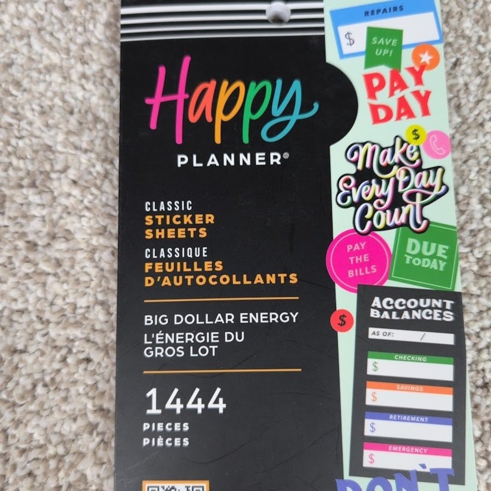 Happy Planner Classic Sticker Sheets 1444 Pieces Big Dollar‎ Energy - Picture 4 of 5